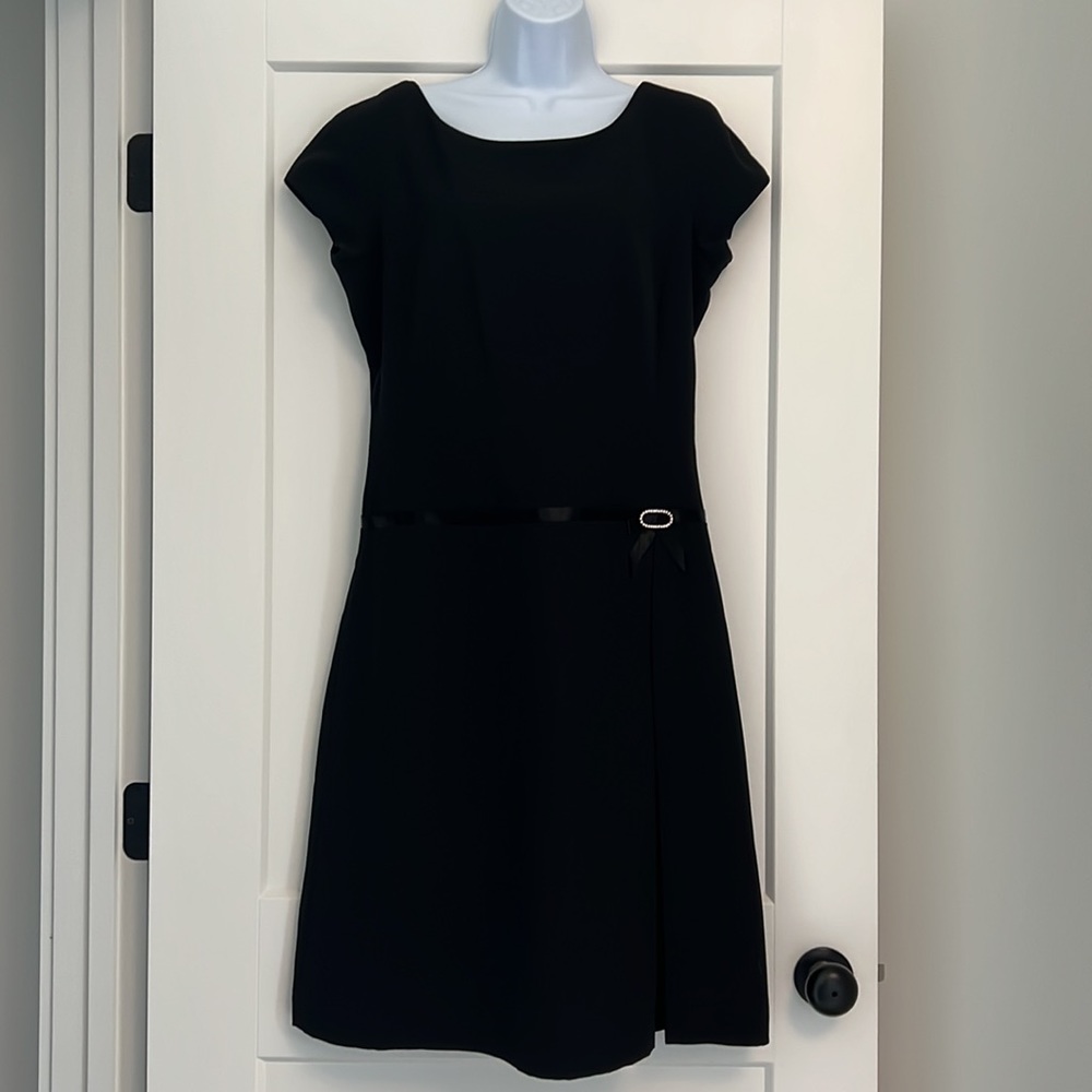 Liz Claiborne black dress with ribbon waist